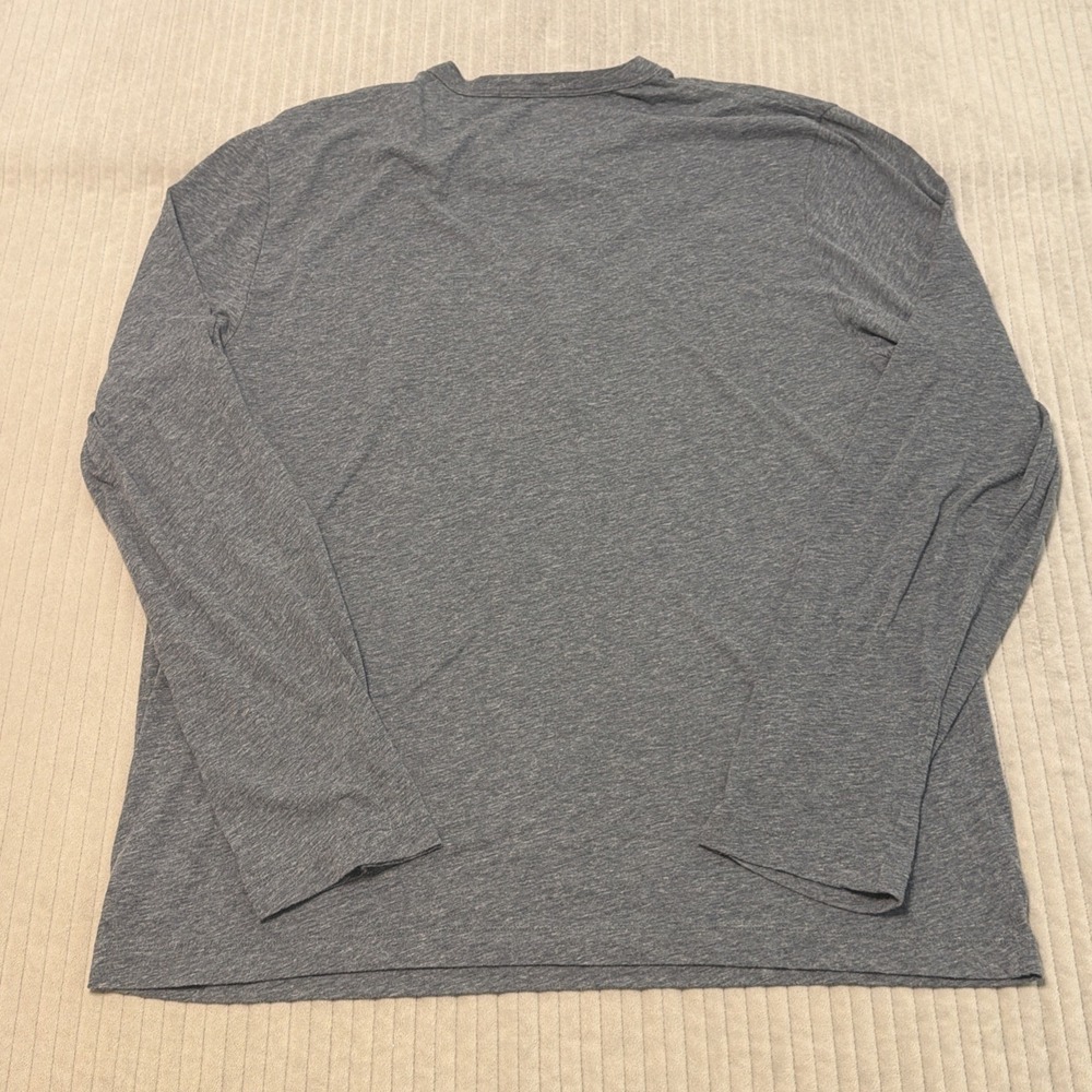 James Perse Standard Henley Shirt Size 5 Mens XL Gray Striped Long Sleeve Japan - Picture 6 of 7